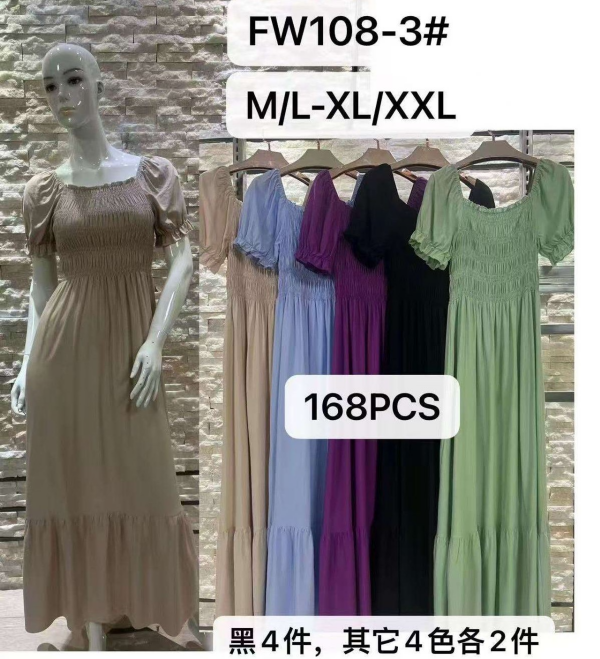 Sukienki damskie Roz M/L-XL/2XL , Mix Kolor Paczka 12 szt