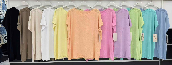 Bluzki damskie (Włoskie produkt) Roz Standard, Mix Kolor Paczka 5 szt