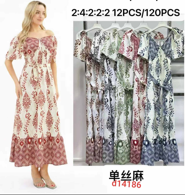 Sukienki damskie Roz M/L-XL/2XL , Mix Kolor Paczka 12 szt 1