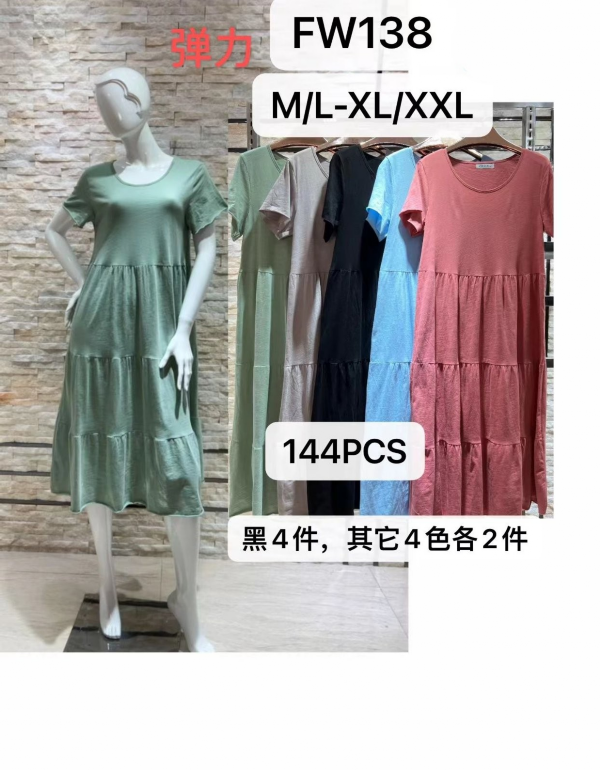 Sukienki damskie Roz M/L-XL/2XL , Mix Kolor Paczka 12 szt 1