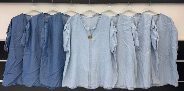 Bluzki damskie (Włoskie produkt) Roz Standard, Mix Kolor Paczka 5 szt