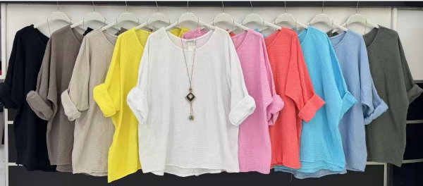 Bluzki damskie (Włoskie produkt) Roz Standard, Mix Kolor Paczka 5 szt