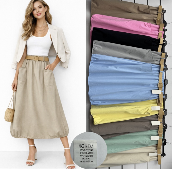 Spódnice damskie (Włoskie produkt) Roz Standard, Mix Kolor Paczka 5 szt
