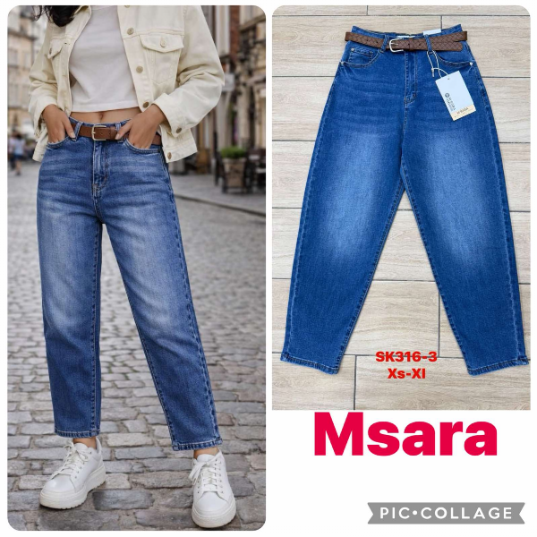 Spodnie damskie jeansy Roz XS-XL, 1 Kolor Paczka 10 szt