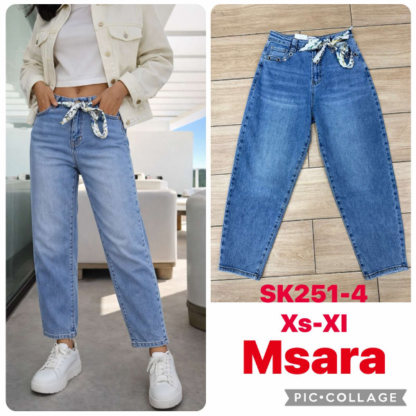 Spodnie damskie jeansy Roz XS-XL, 1 Kolor Paczka 10 szt