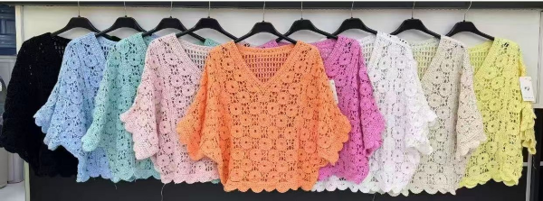 Bluzki damskie (Włoskie produkt) Roz Standard, Mix Kolor Paczka 5 szt