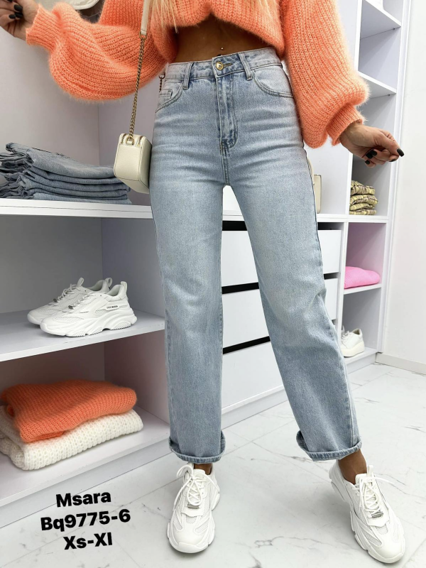 Spodnie damskie jeansy Roz XS-XL, 1 Kolor Paczka 10 szt