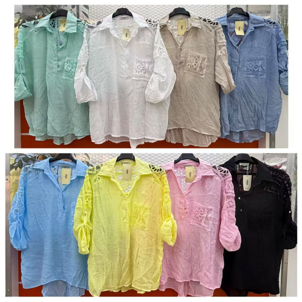 Bluzki damskie (Włoskie produkt) Roz Standard, Mix Kolor Paczka 5 szt