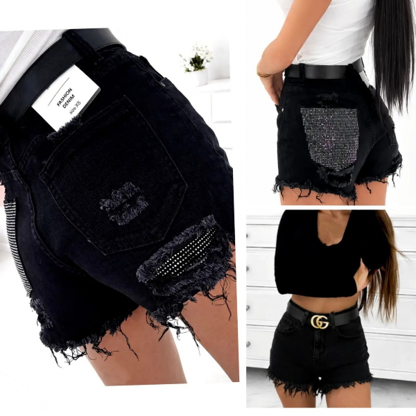 Szorty damskie jeansy Roz XS-XL, 1 Kolor Paczka 10 szt 1