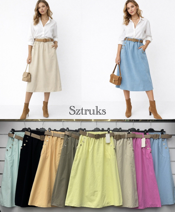 Spódnice damskie (Włoskie produkt) Roz Standard, Mix Kolor Paczka 5 szt