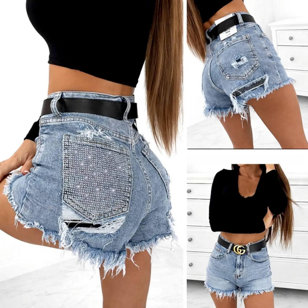 Szorty damskie jeansy Roz XS-XL, 1 Kolor Paczka 10 szt