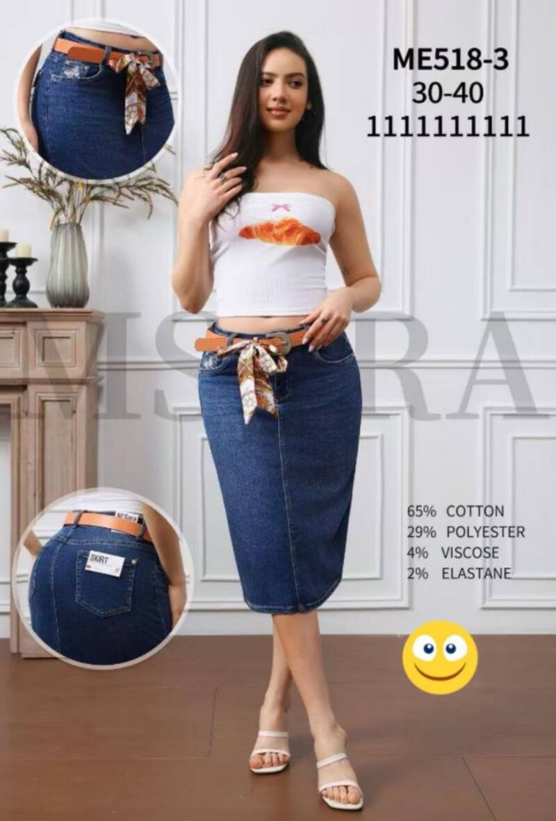 Spódnice jeansy meskie Roz 30-40, 1 Kolor .Paczka 10 szt