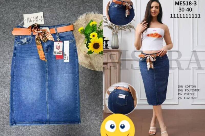 Spódnice jeansy meskie Roz 30-40, 1 Kolor .Paczka 10 szt