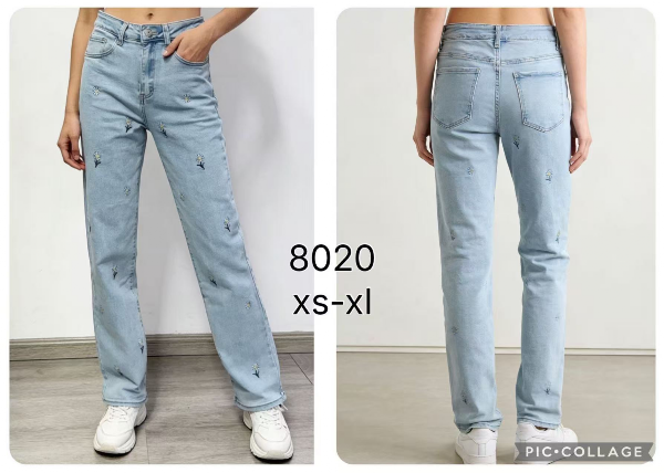 Spodnie damskie jeansy Roz XS-XL, 1 Kolor Paczka 10 szt