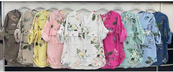 Bluzki damskie (Włoskie produkt) Roz Standard, Mix Kolor Paczka 5 szt