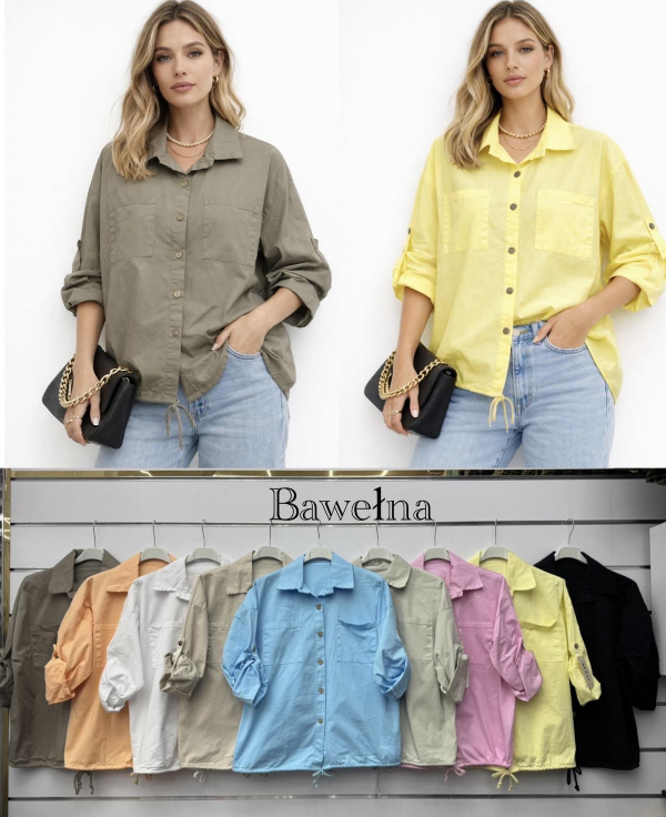 Koszule damskie (Włoskie produkt) Roz Standard, Mix Kolor Paczka 5 szt