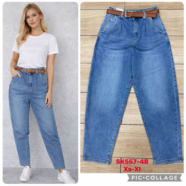 Spodnie damskie jeansy Roz XS-XL, 1 Kolor Paczka 10 szt