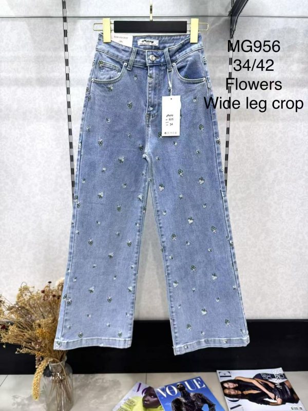 Spodnie damskie jeansy Roz 34-42, 1 Kolor Paczka 10 szt