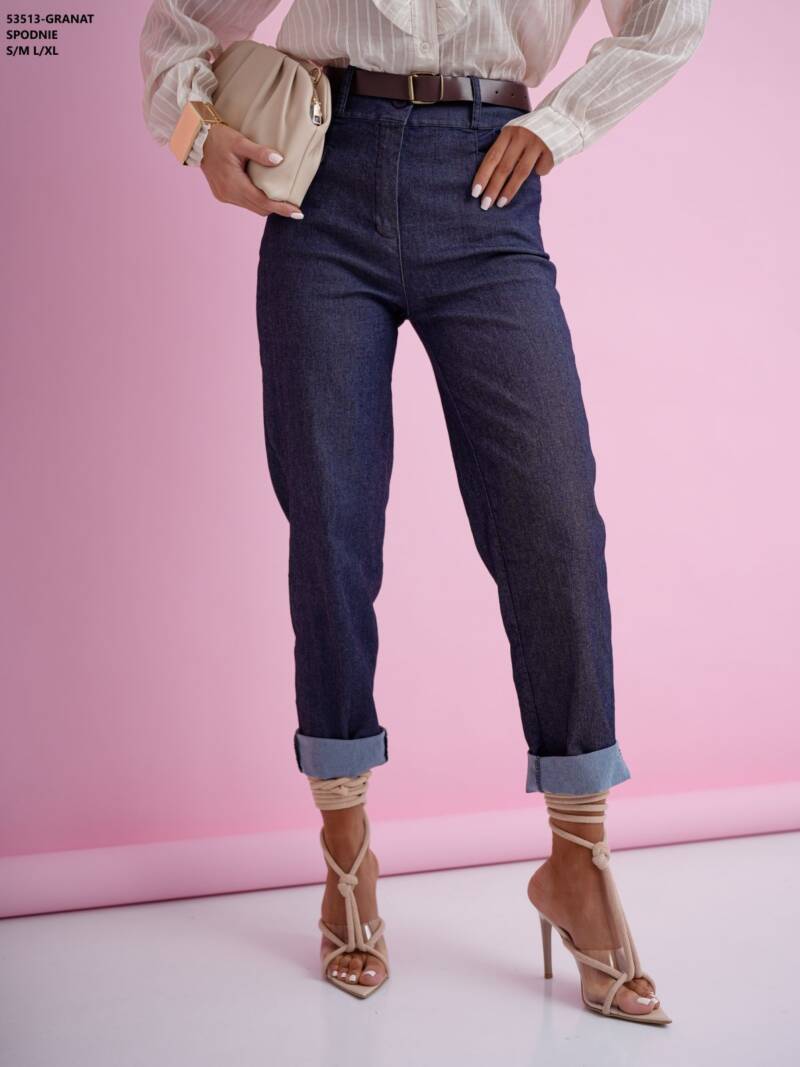 Spodnie damskie jeansy (Polska produkt) Roz S/M-L/XL  Paczka 5 szt /1 Kolor
