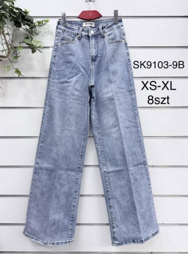 Spodnie jeansy meskie Roz XS-XL, 1 Kolor .Paczka 8 szt
