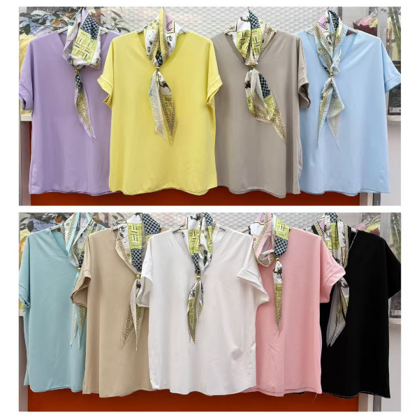 Bluzki damskie (Włoskie produkt) Roz Standard, Mix Kolor Paczka 5 szt