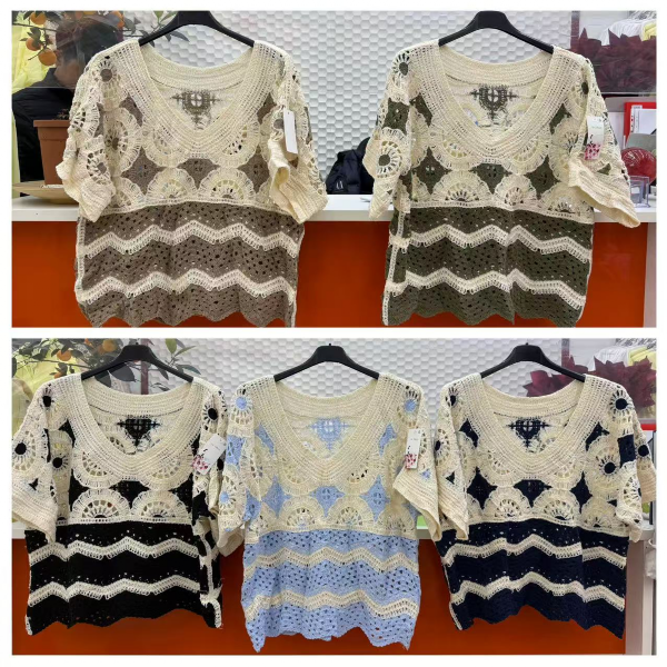 Bluzki damskie (Włoskie produkt) Roz Standard, Mix Kolor Paczka 5 szt