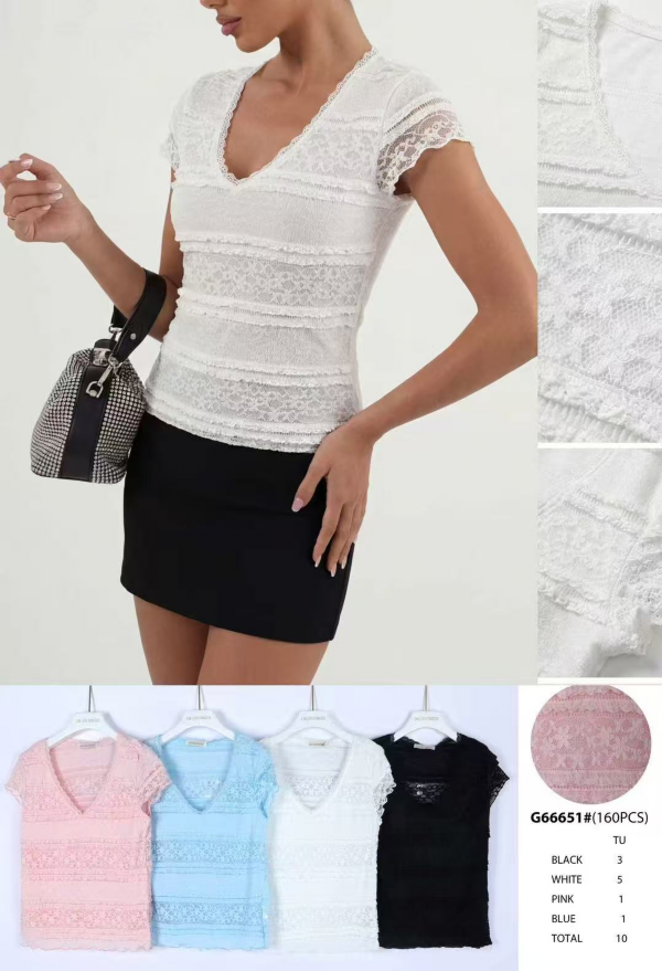 Bluzka damska (Francja produkt) Roz Standard, Mix Kolor .Paczka 10 szt