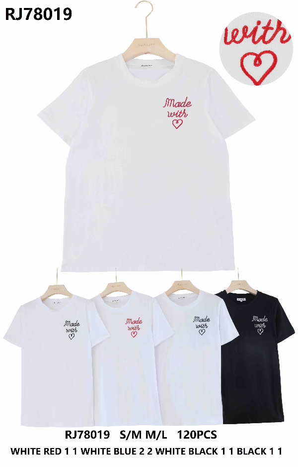 Bluzka damska (Francja produkt) Roz S/M-L/XL , Mix Kolor .Paczka 20 szt