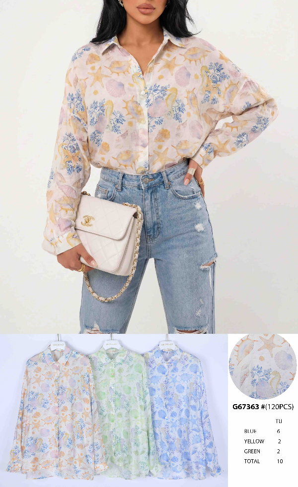 Koszule damska (Francja produkt) Roz Standard, Mix Kolor .Paczka 10 szt 1