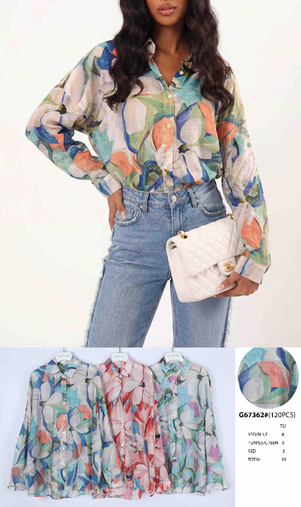 Koszule damska (Francja produkt) Roz Standard, Mix Kolor .Paczka 10 szt