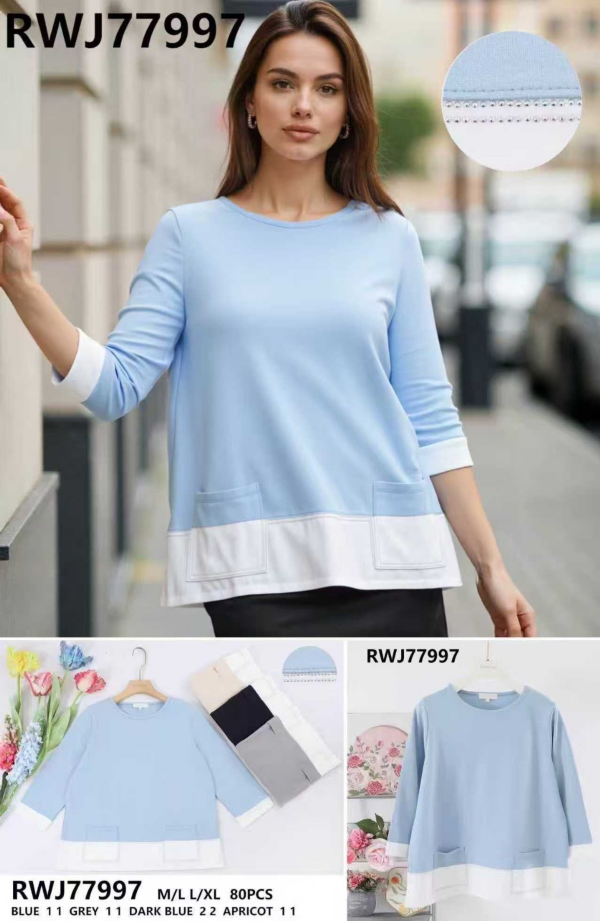 Komplet damska (Francja produkt) Roz M/L-L/XL, Mix Kolor .Paczka 12 szt