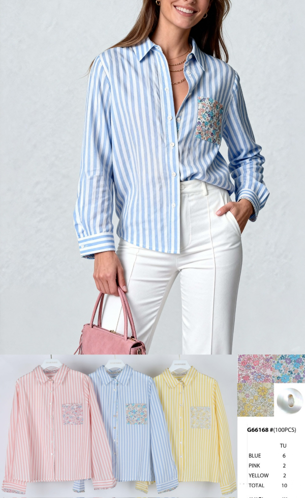 Koszule damska (Francja produkt) Roz Standard, Mix Kolor .Paczka 10 szt 1