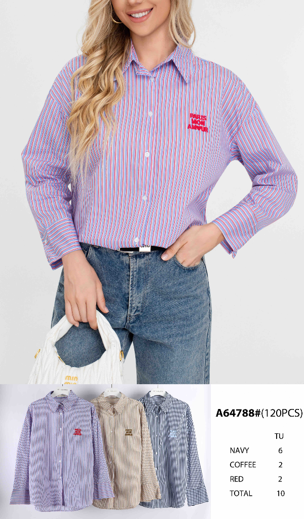 Koszule damska (Francja produkt) Roz Standard, Mix Kolor .Paczka 10 szt 1