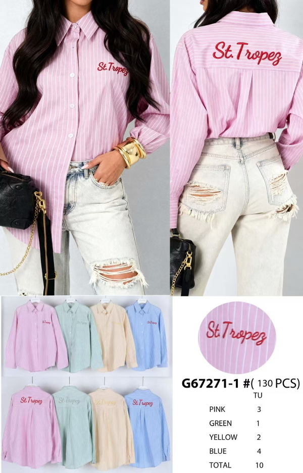 Koszule damska (Francja produkt) Roz Standard, Mix Kolor .Paczka 10 szt