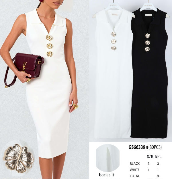 Sukienka damska (Francja produkt) Roz S/M-L/XL, Mix Kolor .Paczka 10 szt