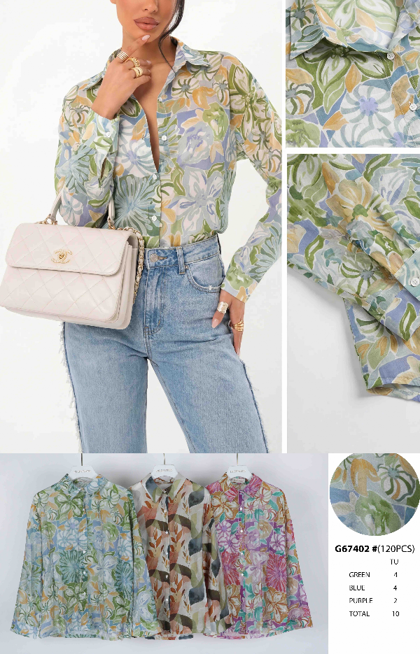 Koszule damska (Francja produkt) Roz Standard, Mix Kolor .Paczka 10 szt