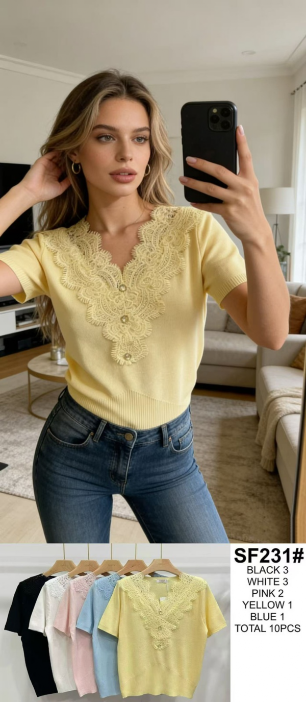 Bluzki damskie Roz Standard, Mix Kolor .Paczka 10 szt