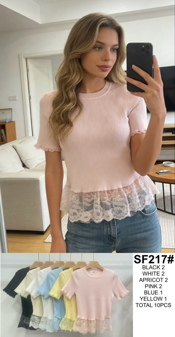 Bluzki damskie Roz Standard, Mix Kolor .Paczka 10 szt