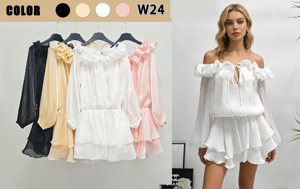 Sukienki damskie Roz Standard, Mix Kolor .Paczka 10 szt