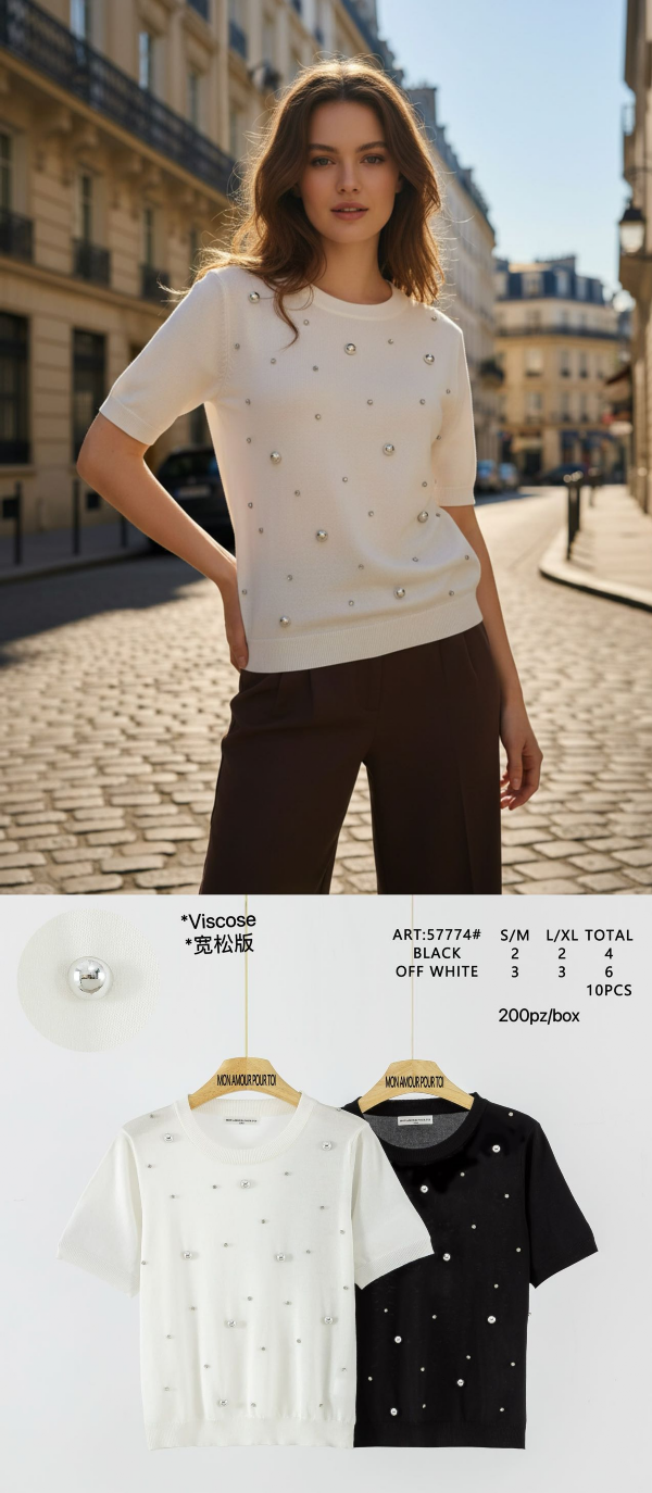  Bluzki damskie Roz S/M-L/XL , Mix Kolor .Paczka 10 szt