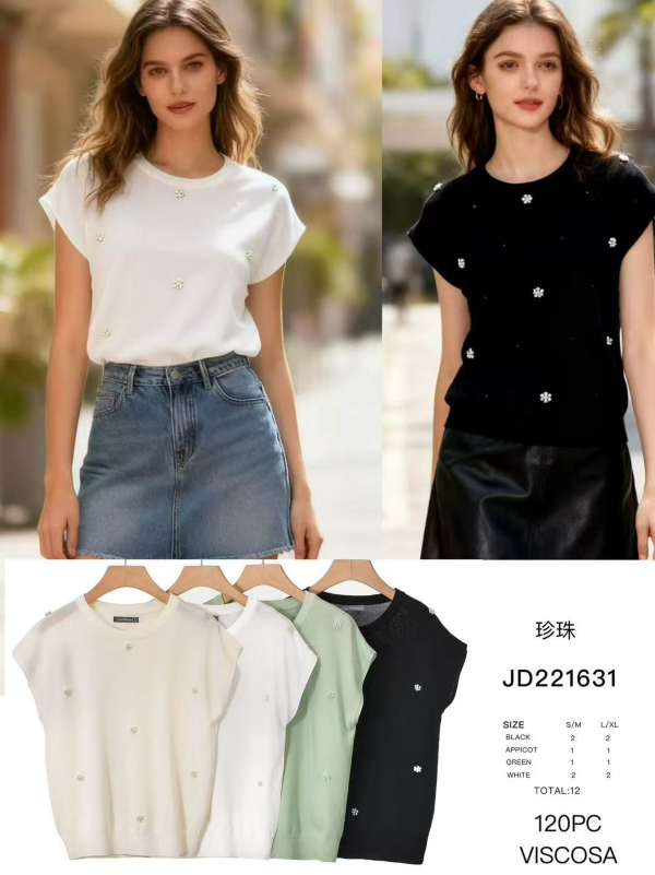  Bluzki damskie Roz S/M-L/XL , Mix Kolor .Paczka 12 szt