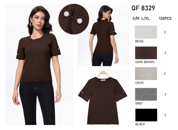  Bluzki damskie Roz S/M-L/XL , Mix Kolor .Paczka 10 szt