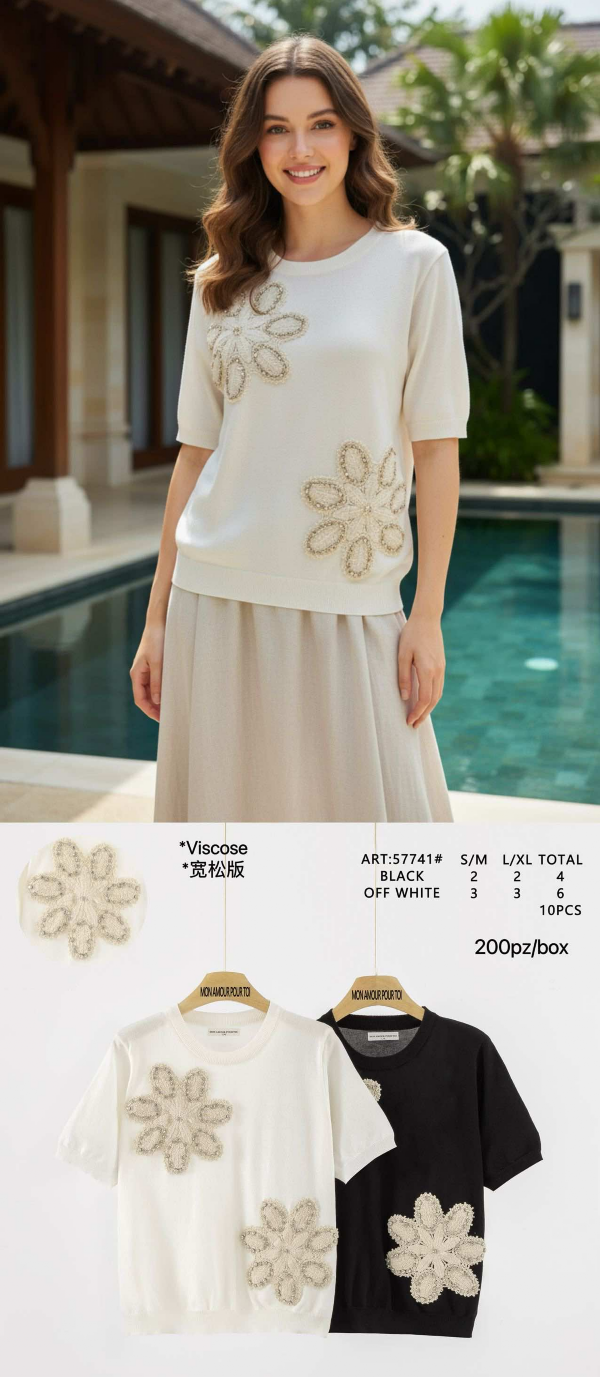  Bluzki damskie Roz S/M-L/XL , Mix Kolor .Paczka 10 szt