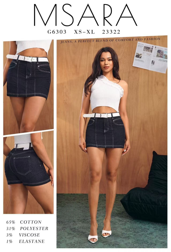 Szorty damskie jeans Roz XS-XL, 1 Kolor .Paczka 12 szt