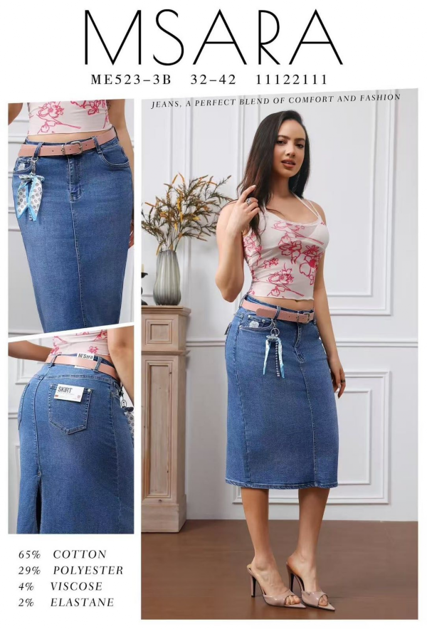 Spódnice damskie jeans Roz 34-42, 1 Kolor .Paczka 10 szt