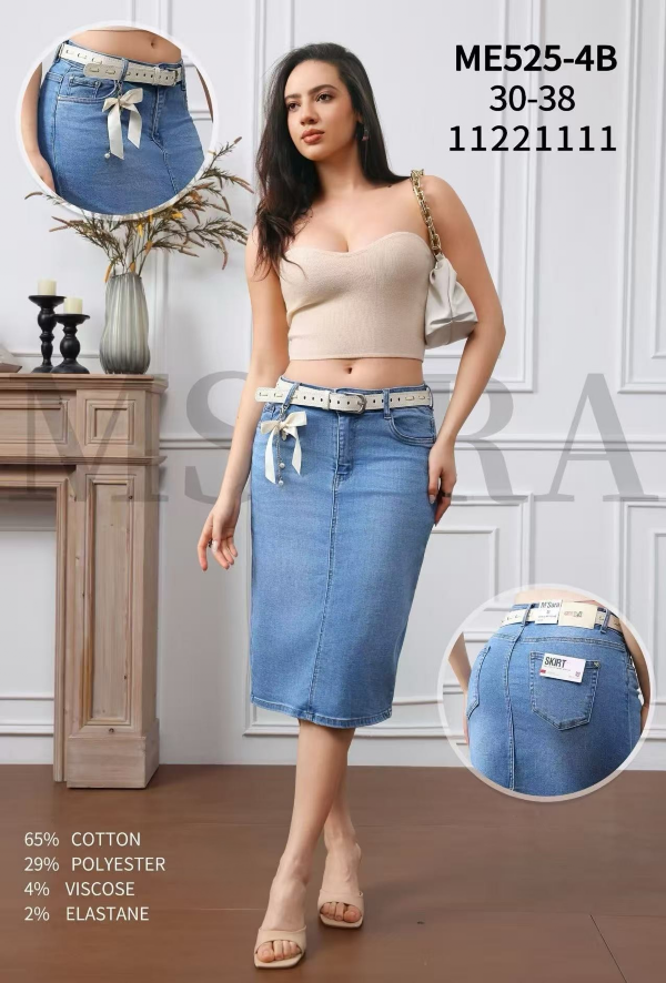 Spódnice damskie jeans Roz 30-38, 1 Kolor .Paczka 10 szt