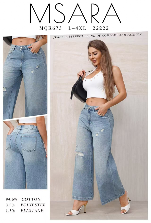 Spodnie damskie jeans Roz L-4XL, 1 Kolor .Paczka 10 szt