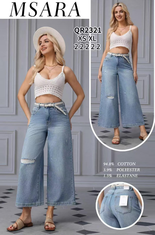 Spodnie damskie jeans Roz XS-XL 1 Kolor .Paczka 10 szt