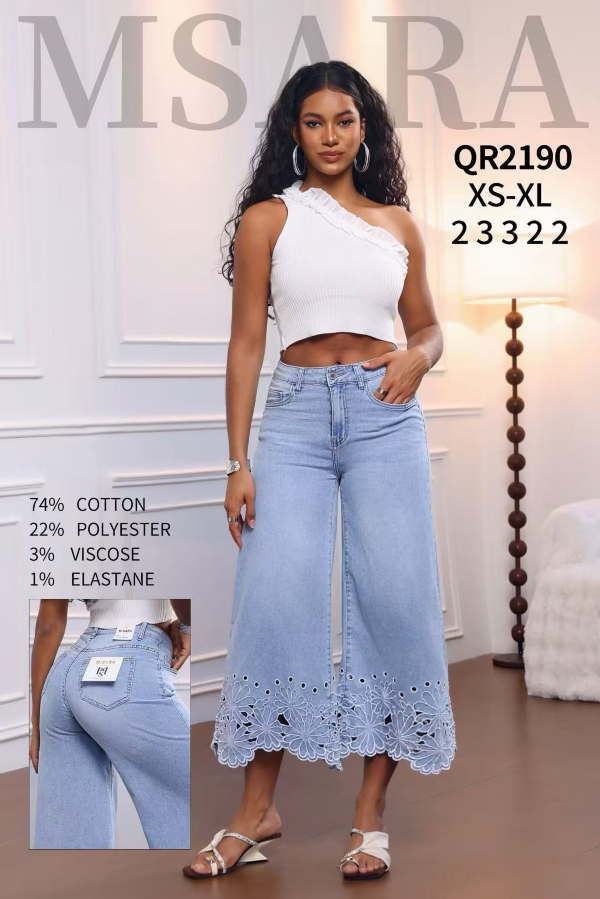 Spodnie damskie jeans Roz XS-XL 1 Kolor .Paczka 12 szt