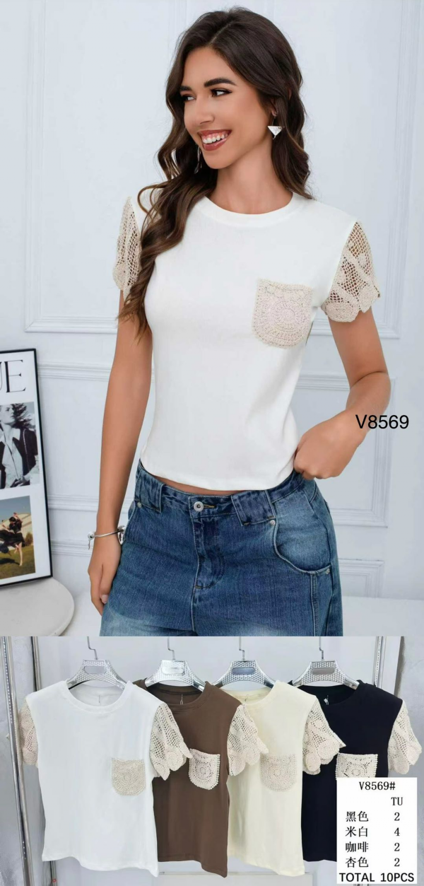  Bluzki damskie Roz Standard, Mix Kolor .Paczka 10 szt